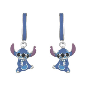 Disney Strieborné kruhy s príveskami Stitch Lilo & Stitch ES00098SRHL.CS