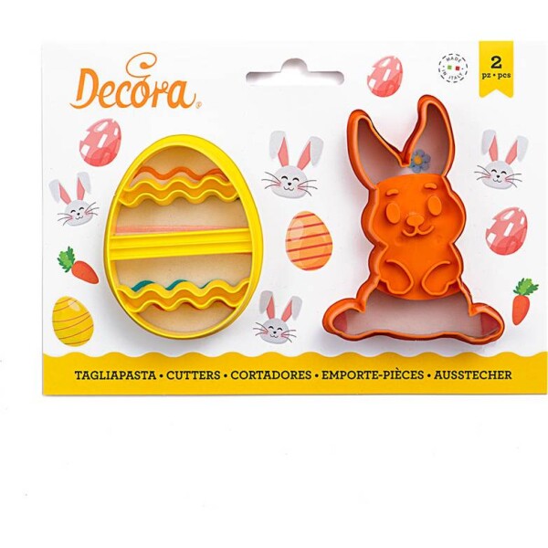 Vykrajovátko vajíčko zdobené a zajíček - Decora - Decora