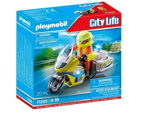 Playmobil City Life 71205 Záchranársky motocykel s blikajúcim svetlom