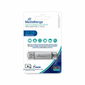 MediaRange MR936 32GB strieborná / Flash Disk / USB 3.1 (MR936)