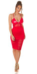 Soo Sexy! Koucla strap Minidress with Mesh Detail red Einheitsgroesse