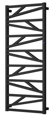 Instalprojekt - Kúpeľňový radiátor TRICK - Pripojenie radiátora - Spodná pripojenie, Radiátory - Farebné prevedenie HL - Čierna, Rozmer radiátora HL - 530 × 1187 mm, výkon 559 W RADTRK501231