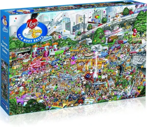 GIBSONS Puzzle Milujem predaj z kufra auta