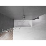 MEXEN/S - Velar L dvojkrídlová posuvná vaňová zástena 75 x 150, transparent, chróm 896-075-003-01-01