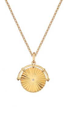 Hot Diamonds Elegantný pozlátený náhrdelník s diamantom Jac Jossa Hope DP850 (retiazka, prívesok)