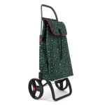 Rolser I-Max Wild 2 Logic RSG leopardí vzor zelená / Nákupná taška na kolieskach / Objem 43 l / Nosnosť 40 kg