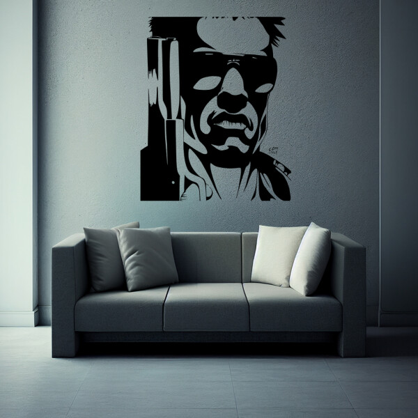 Veselá Stena Samolepka Terminátor Farba: čierna, Veľkosť: 60 x 73 cm