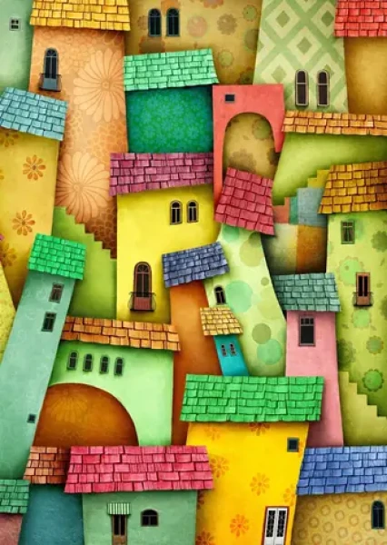 ENJOY Puzzle Veselé domčeky