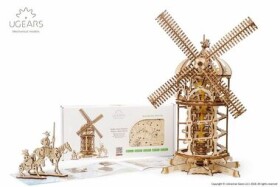 Ugears 3D drevené mechanické puzzle Veterný mlyn