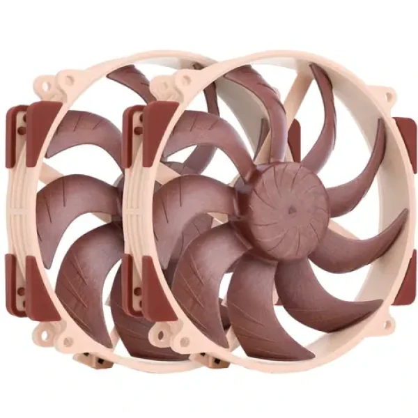 Noctua NF-A14x25r G2 PWM Sx2-PP 2ks hnedá / 140mm / SSO2 / 24.8 dB @ 1500 RPM / 91.58 CFM / 4-Pin PWM (NF-A14x25r-G2-PWM-Sx2-PP)