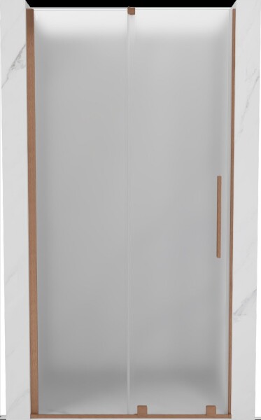 MEXEN/S - Velár posuvné sprchové dvere 110, dekor, meď kartáčovaná 871-110-000-31-65