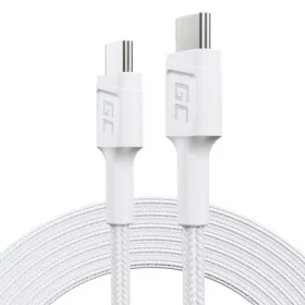 Green Cell PowerStream KABGC29W biela / Kábel / USB-C - USB-C / USB 3.2 Gen 1 / 2 m / 60 W (KABGC29W)