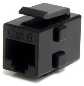 StarTech Keystone Jack CAT6 čierna / Keystone Jack / RJ-45 / prepojka káblov (C6KEYCOUPLER)