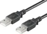 MicroConnect kábel USB2.0 A (M) - USB2.0 A (M) 0.1m čierna (USBAA01B)