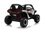 Mamido Mamido Elektrické autíčko Buggy UTV KCK 4x4 biele 24V | 800W | 50 kg | EVA | LED | 2,4Ghz | ECO koža