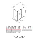 CERANO - Sprchovací kút Versaro L/P - 6 mm - čierna matná, transparentné sklo - 120x80 - zasúvacia CER-8050BD80294