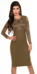 Sexxy KouCla Pencildress with lace CAPPUCCINO 12