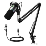 Maono PD200XS čierna / Dynamický mikrofón / XLR / USB-C / RGB / 40-16000 Hz (PD200XS Black)