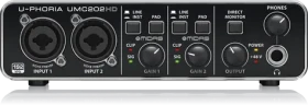 Behringer UMC202HD / Externá zvuková karta / USB / XLR / 6.3mm (27000445)