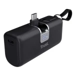 Trust Pacto 5000 PD Pocket čierna / Powerbanka / 5000 mAh / USB-C PD / 20W / LED displej (26104)