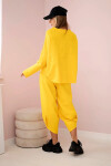 Bavlnená mikina, nohavice, súprava tmavo žltá UNI