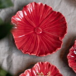 Storefactory Keramický tanierik Red Flower Ø 13 cm