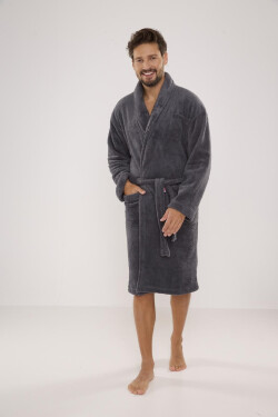 Pánsky župan De Lafense 811 Plush M-2XL tmavě modrá XL