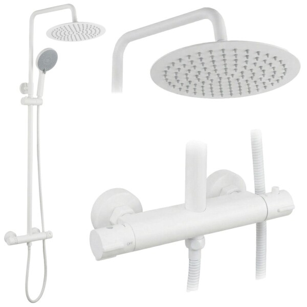 REA - Sprchová sada bez výtoku s termostatom Lungo White REA-P6731