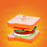 Mamido Drevený sendvič 8 dielov s receptami 10 ks