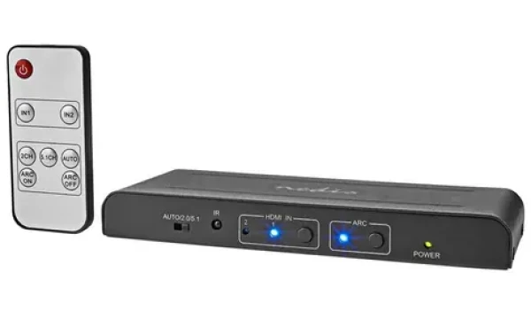 Nedis VEXT3480AT HDMI prevodník/prepínač 2x HDMI na analóg audio + digital audio toslink (VEXT3480AT)