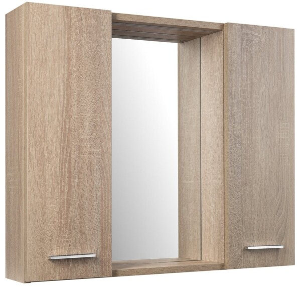AQUALINE - ZOJA/KERAMIA FRESH STRIP galérka s LED osvetlením, 70x60x14cm, dub platin 45029S