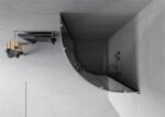 MEXEN - Rio štvrťkruhový sprchovací kút 80x80, sklo grafit, chróm 863-080-080-01-40