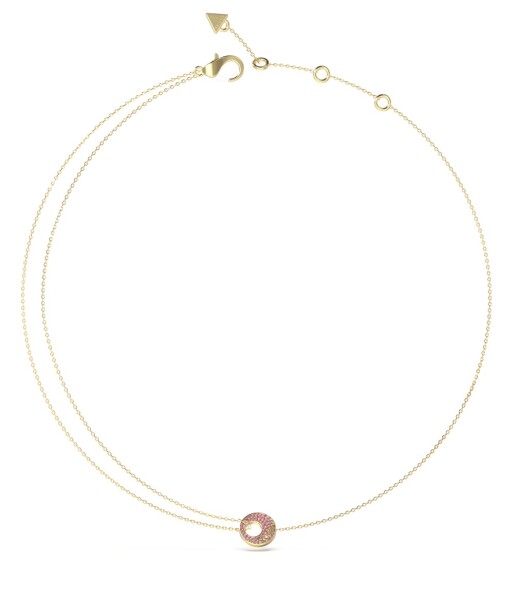 Guess Štýlový pozlátený náhrdelník Blooming Summer JUBN05226JWYGPKT/U