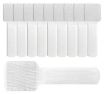 Label the cable Nástenný organizér káblov 10 ks biela / Držiak káblov / suchý zips / samolepiaci (LTC 3120)