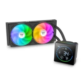 Thermaltake TH240 S V3 ARGB čierna / AIO vodný chladič CPU / 2x 120 mm / 2500 RPM / 37,8 dB / 85,29 CFM / LCD displej (CL-W469-PL12SW-A)