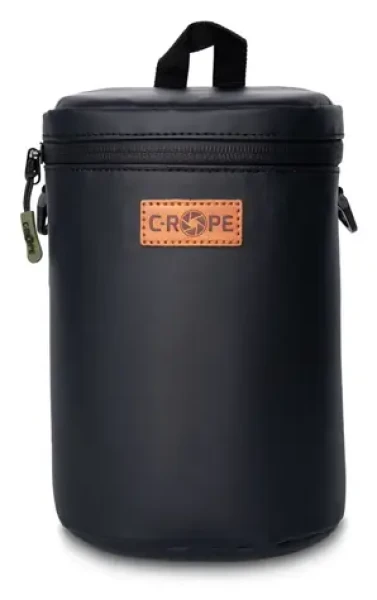 C-ROPE Premium čierna, veľkosť L / Fotopúzdro / 12 x 12 x 19 cm / 2 priehradky / s popruhom (CRP-PLB-L-BLK)