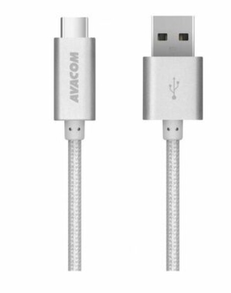 AVACOM Dátový a nabíjací kábel USB - USB Type-C 100cm strieborná (8594181440035)