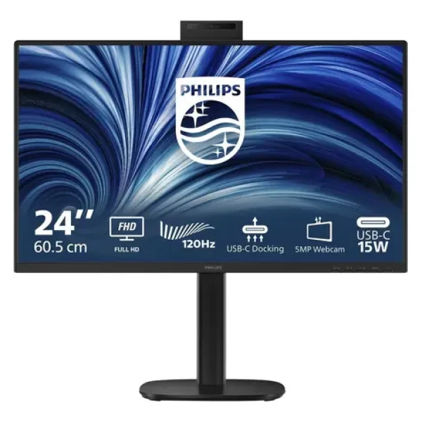 24" Philips 24B2U4301H/00 čierna / IPS / 1920 x 1080 / 120Hz / 4ms / 300cd / HDMI / DP / USB-C / REPRO / VESA (24B2U4301H/00)