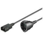MicroConnect Predlžovací kábel C14 - Schuko (F) 2m čierna (PE130200)