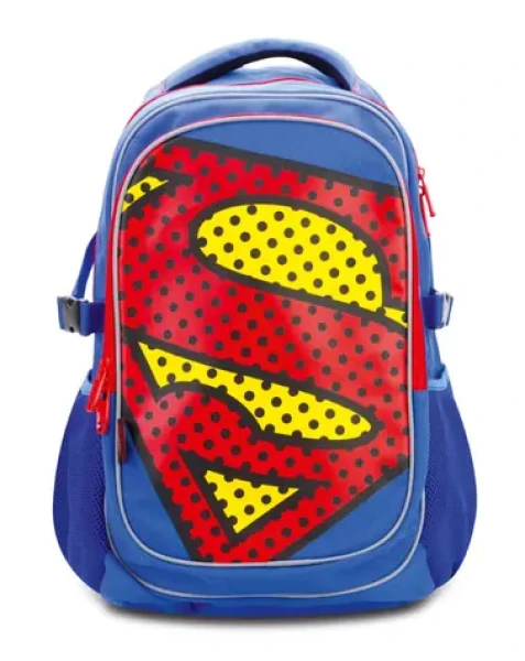 Presco Group Školský batoh s pončom Superman - POP / 46.5x32x17 cm / vhodný od 3. triedy (A-4427)