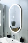 SAPHO - PARGA oválne zrkadlo s LED osvetlením 60x100 cm PG600