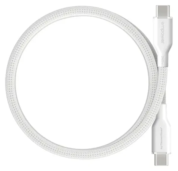 PanzerGlass empower 240W USB-C to USB-C strieborná / Nabíjací kábel / 1,5 m / USB 2.0 (EM84572)
