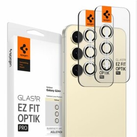 Spigen Glass TR EZ Fit Optik Pre ochranné sklo na fotoaparát pre Samsung Galaxy S24+ 2ks žltá (AGL07436)