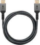 Goobay PLUS DisplayPort 1.4 sivá / Video kábel / 8K 60 Hz / 5 m / DSC 1.2 (65267)