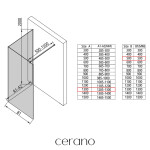 CERANO - Sprchová zástena Walk-in Onyx Corner Cube Ľ/P - 8 mm - hranatá vzpera - čierna matná, bronzové sklo - 130x50x200 CER-688189