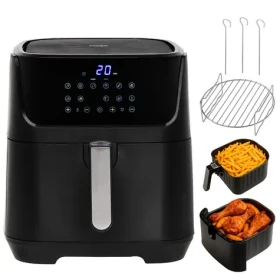 Adler AD 6317 čierna / Teplovzdušná fritéza / 2500 W / 5.5 L / 12 programov / 80-200 °C (AD 6317)