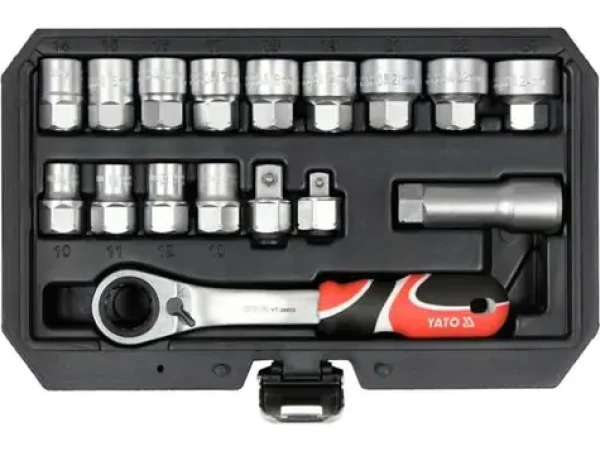 YATO YT-38653 / Sada nástrčných drážkovacích orechov 3/8amp;1/2 s golom 17ks (YT-38653)