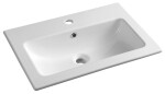 SAPHO - CIRASA kúpeľňová skrinka 60cm CIRASA s úzkym umývadlom a LED zrkadlom, 2 zásuvky, dub Alabama KSET-113