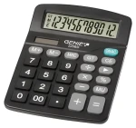GENIE Basic 225 BD čierna / Kalkulačka / 12miestny sklopný displej / Solárne a batériové napájanie (12634)