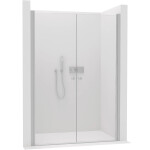CERANO - Sprchové 2-krídlové dvere Antelo L/P - 6 mm - chróm, transparentné sklo - 150x190 CER-482134